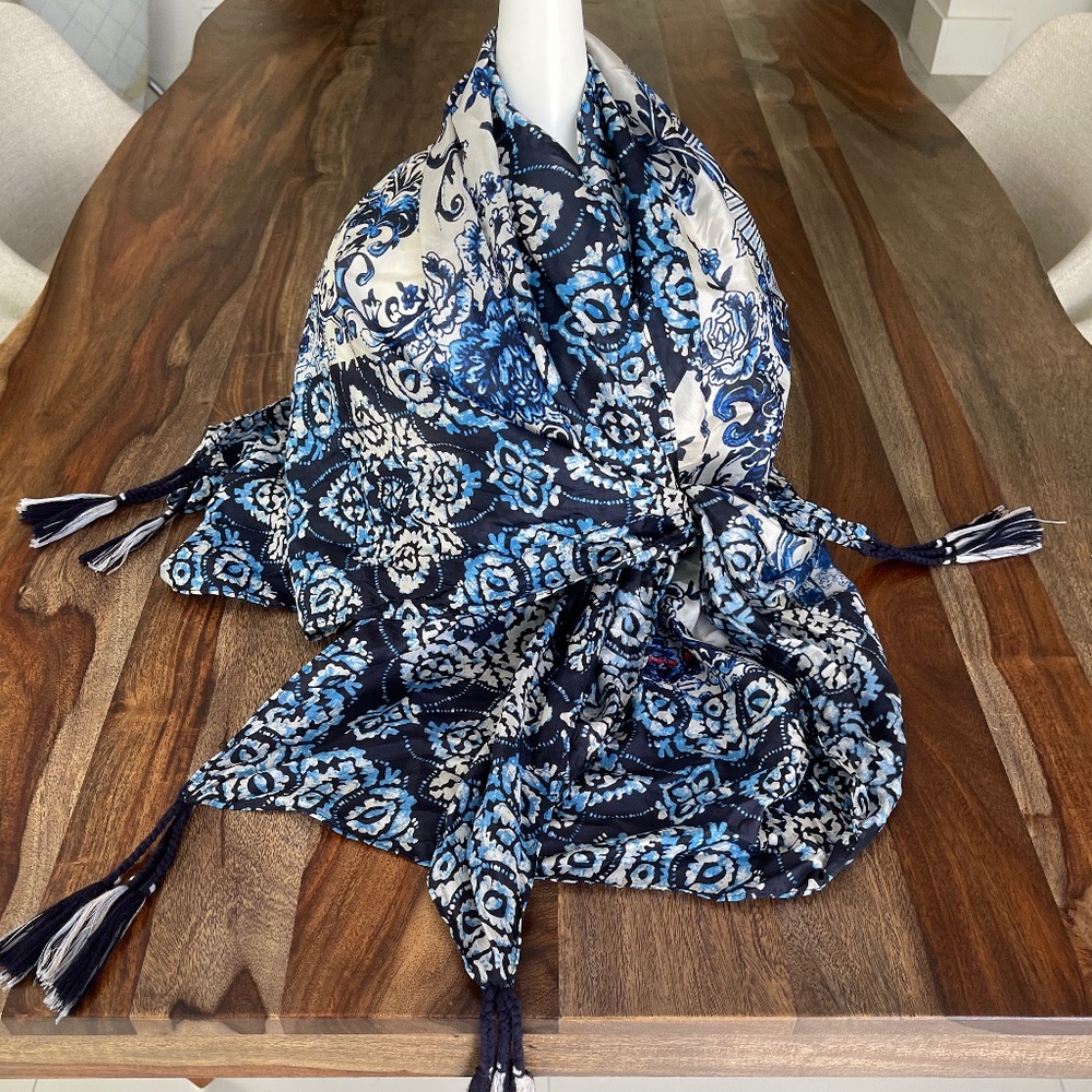 Johnny Was 100% Silk Scarf - Square. NWOT. Perfect Condition.